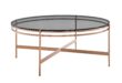 Round Black Glass Coffee Table