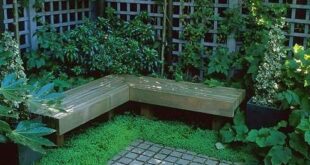 Garden Seat With Trellis