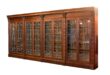 Wood Bookcase With Glass Doors