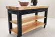 Kitchen Cart With Butcher Block Top