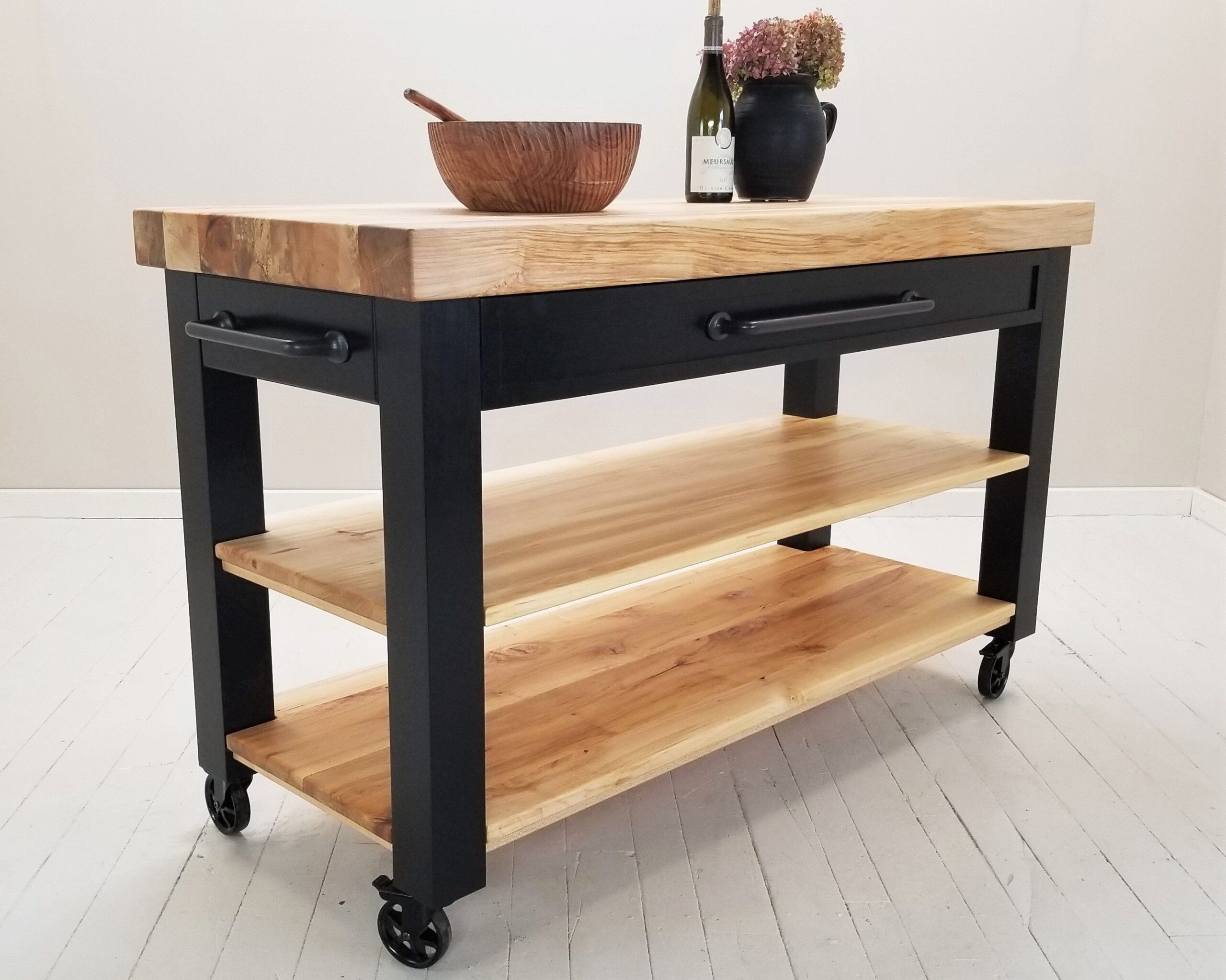 Enhance Your Kitchen with a Butcher Block Top Kitchen Cart