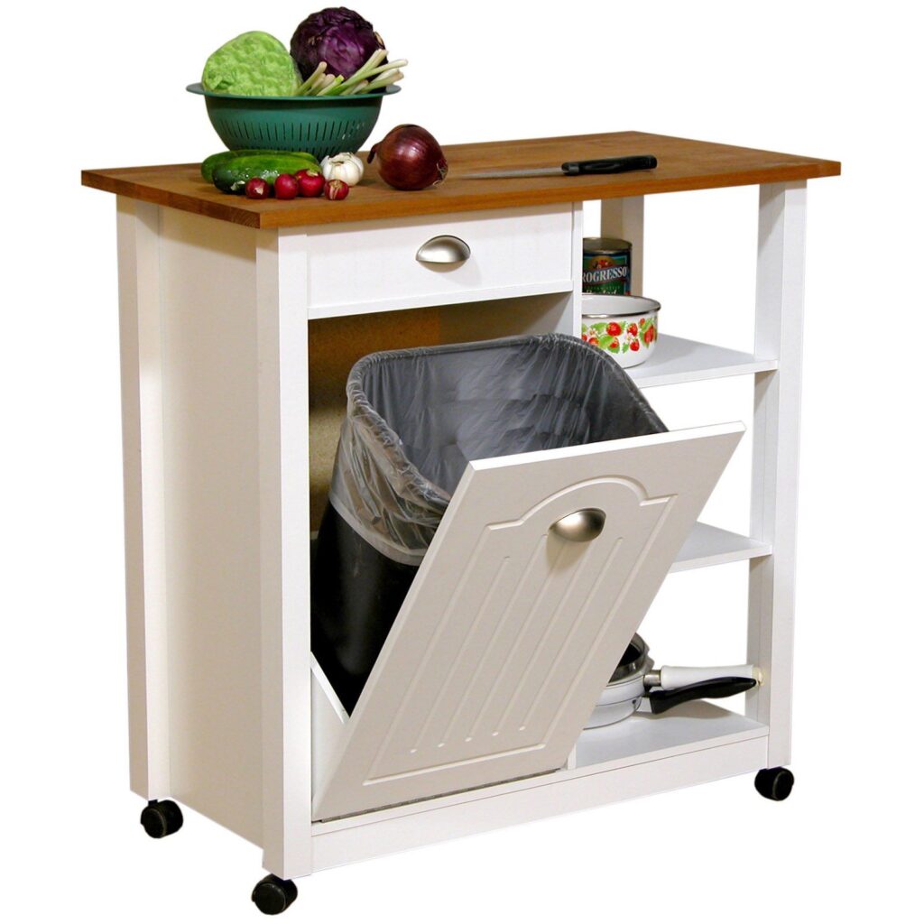 Kitchen Cart With Butcher Block Top