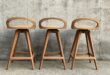 Mid Century Modern Swivel Bar Stools