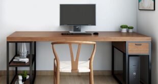 Wood Desk With Drawers