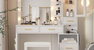 Vanity Desk With Mirror And Lights