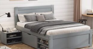 Bed Frame With Drawers And Shelves