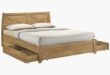 Wooden King Size Bed Frame With Drawers