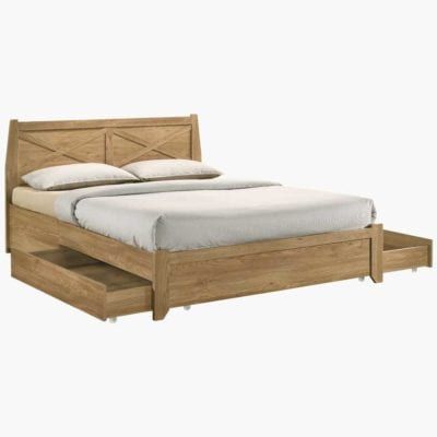 Luxurious King Size Bed Frame With Storage Drawers crafted from Wood