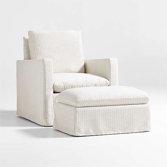 Luxurious Nursery Comfort: The Complete Set of Rocking Chair and Ottoman