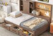 Bed Frame With Drawers And Shelves