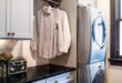 Laundry Room Cabinets With Hanging Rod