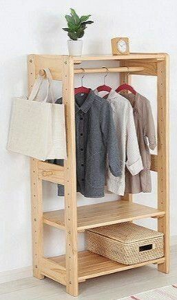 Modern Storage Solution: Wooden Portable Closet Wardrobe for Home Organization