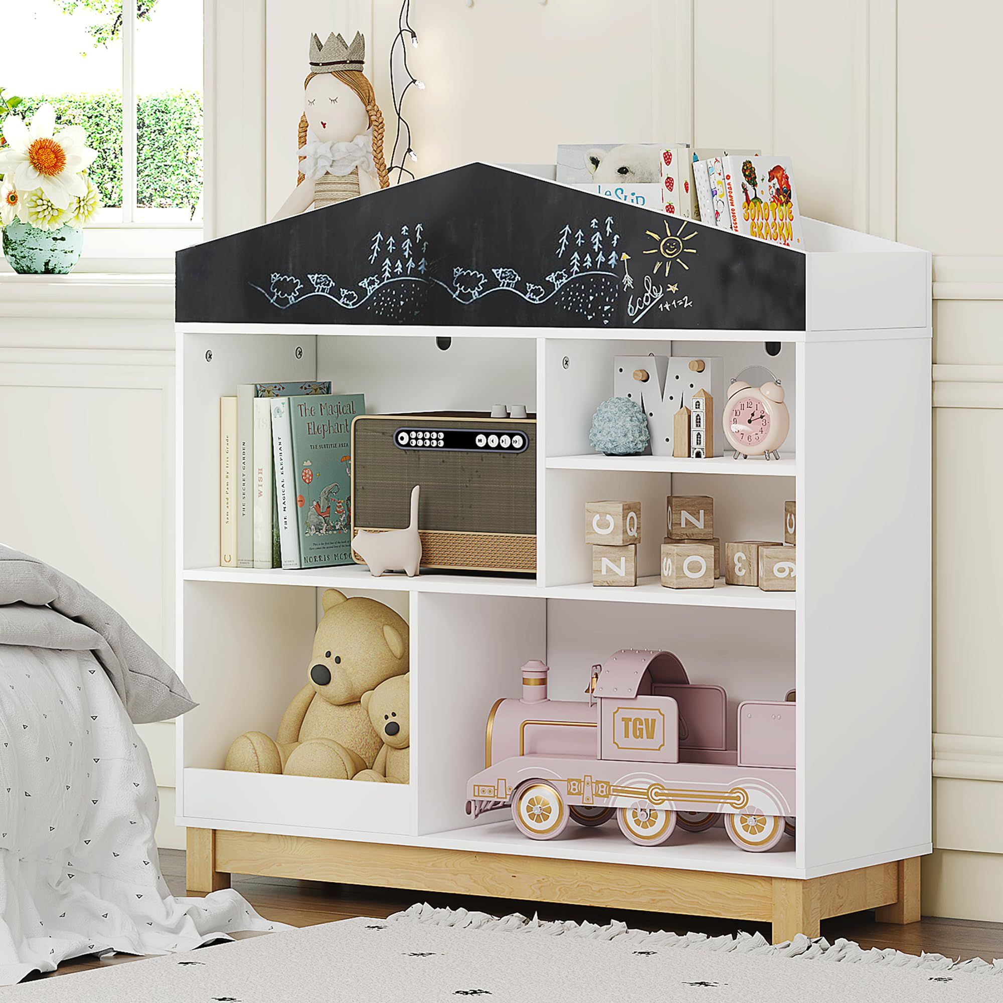 Organize Your Child’s Book Collection with a Stylish Bookcase Featuring Built-In Storage