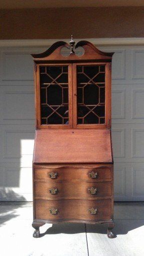 Antique Secretary Desk With Hutch