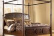 King Size Wooden Canopy Bed Frame