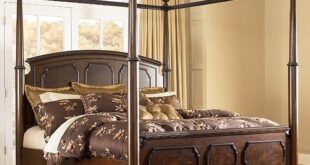 King Size Wooden Canopy Bed Frame