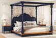 King Size Wooden Canopy Bed Frame