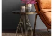 Round Black Glass Coffee Table