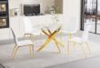 Modern Round Glass Dining Table Set