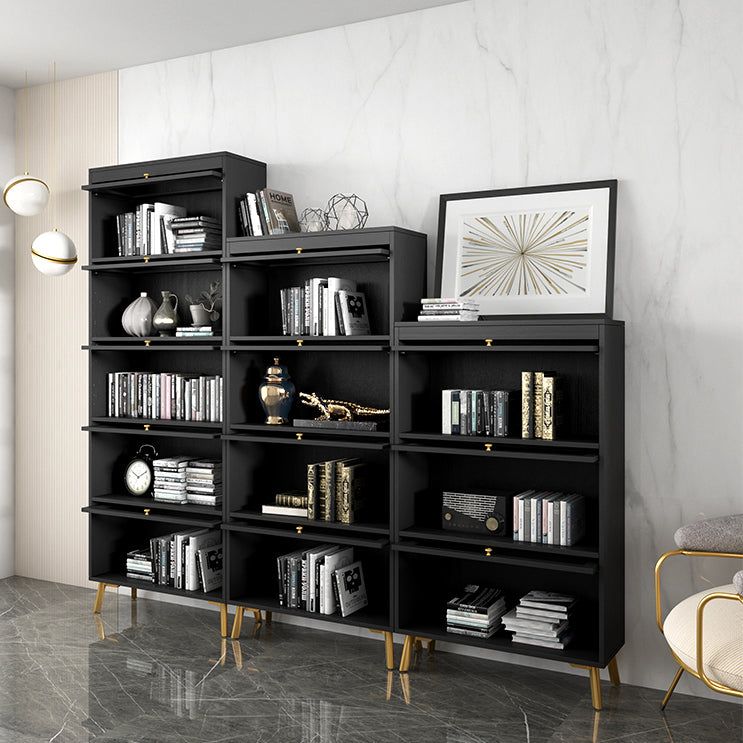 Sleek and Stylish Black Bookshelf with Doors for Contemporary Homes