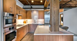 Modern Wood Grain Kitchen Cabinets