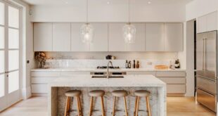 Modern White Kitchens With Wood Floors