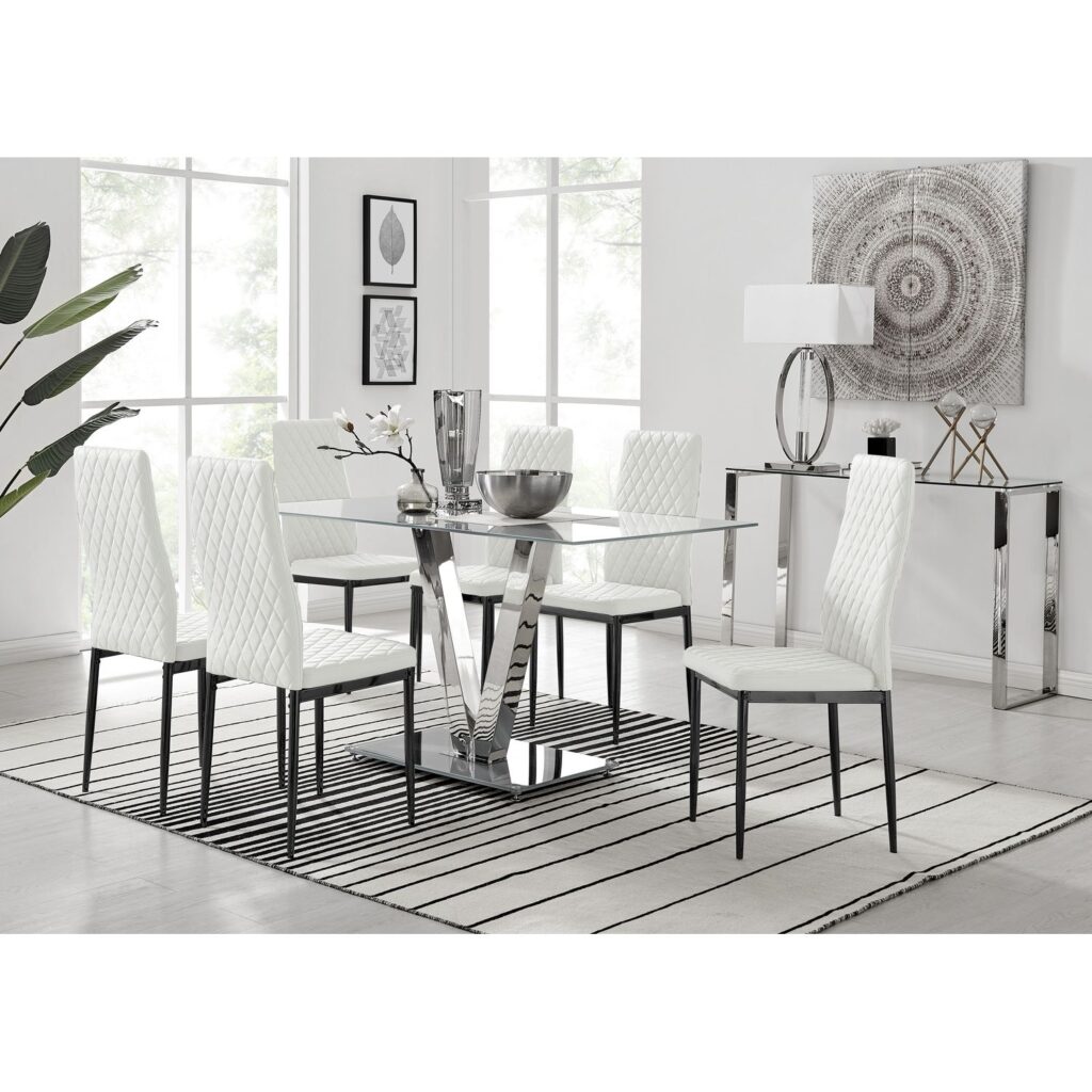 Faux Leather Dining Chairs With Chrome Legs