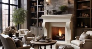 Bookcases Around Fireplace