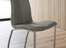 Faux Leather Dining Chairs With Chrome Legs