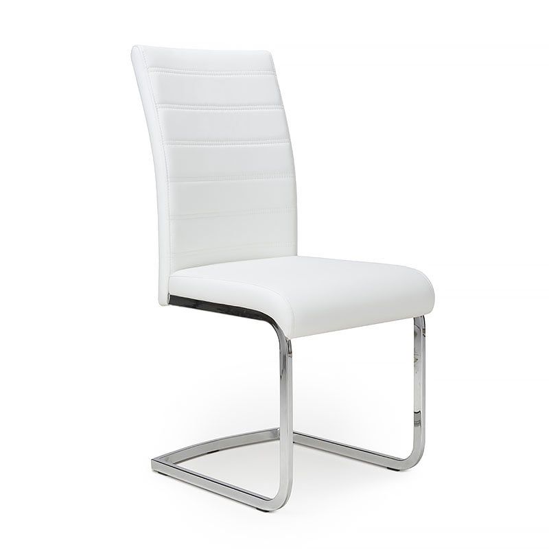 Stylish Faux Leather Dining Chairs With Chrome Legs: A Modern Touch for Your Dining Space