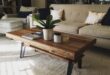 Reclaimed Wood Coffee Table Metal Legs