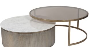 Round Nesting Tables Marble Top