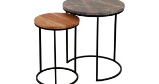 Round Nesting Tables Marble Top