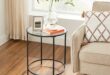 Small Round Glass Side Table