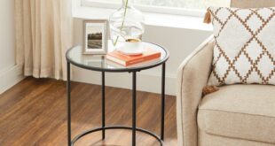 Small Round Glass Side Table