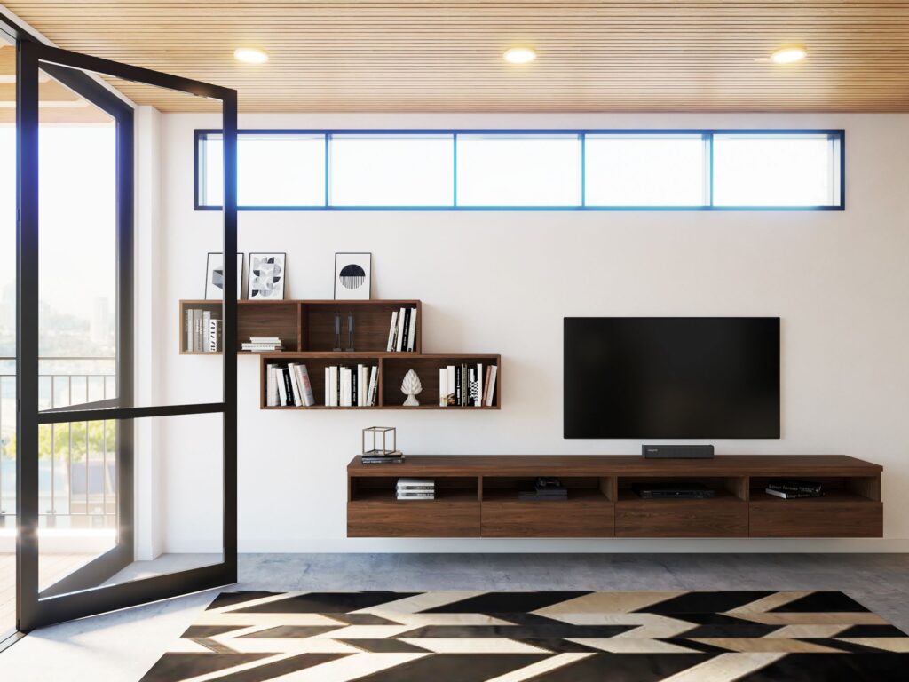 Wall Mounted Bookshelves With Doors