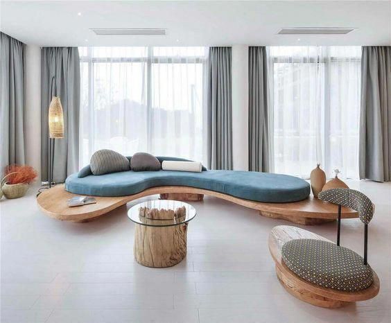 Modern Wooden Sofa Set Designs For Small Living Room