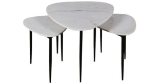 Round Nesting Tables Marble Top