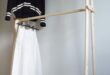 Wooden Clothes Rack With Shelves