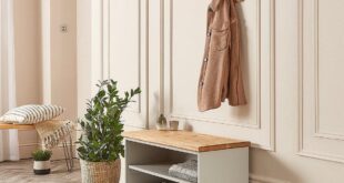 Wooden Shoe Rack With Seat