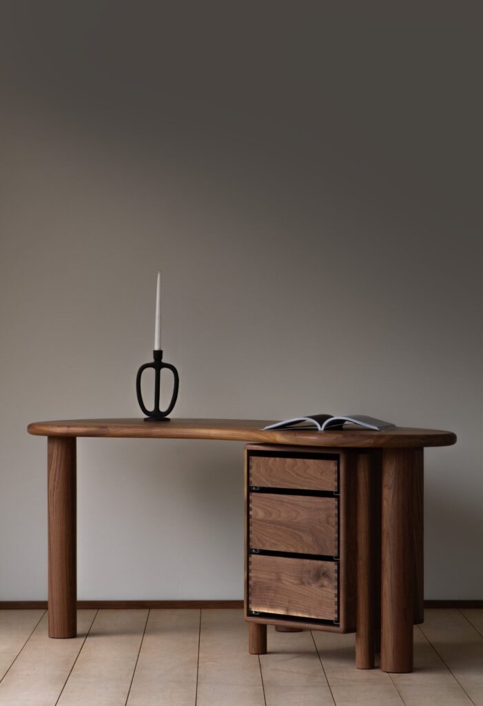 Wood Desk With Drawers