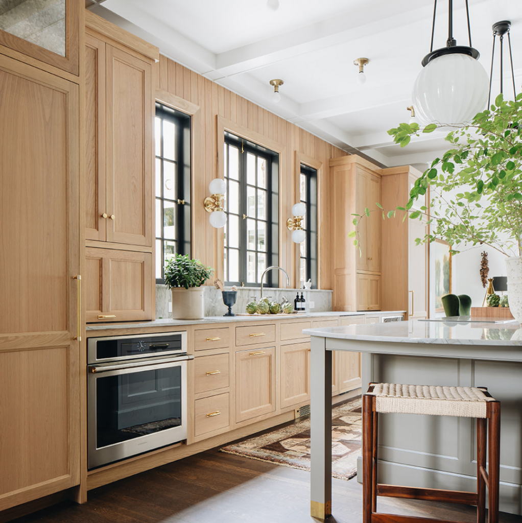 Modern Wood Grain Kitchen Cabinets