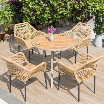 Rattan Garden Furniture Table Set