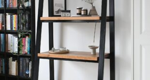 Wood Leaning Ladder Bookcase