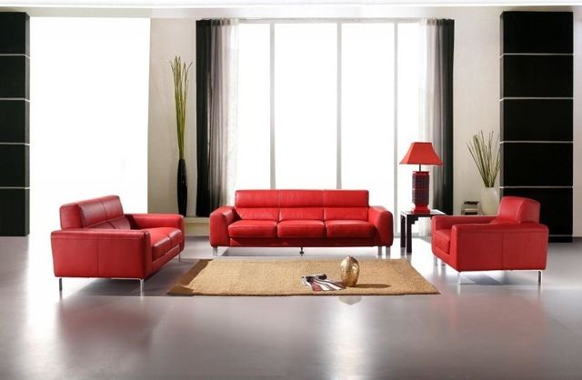 The Beauty of a Modern Red Leather Sofa Collection