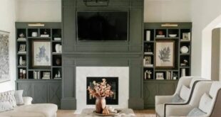 Bookcases Around Fireplace