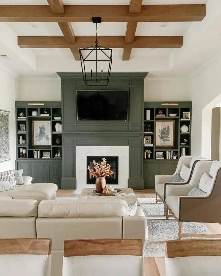 The Charm of Bookcases Flanking a Fireplace