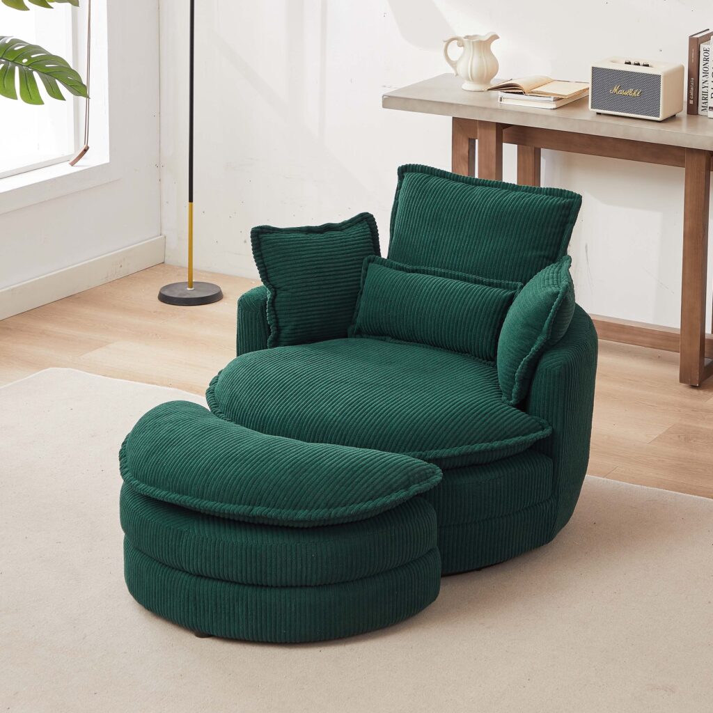 Cuddle Chair With Ottoman