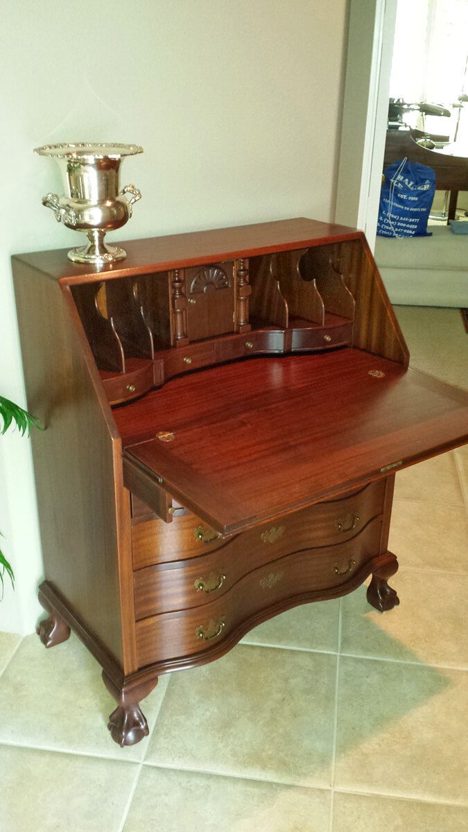 The Elegance of an Antique Secretary Desk With Hutch