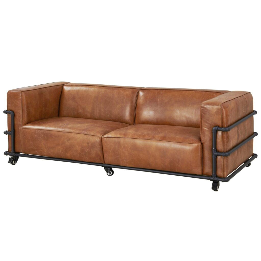 Modern Leather Couch Sofa